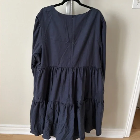 NWT Emma Knudsen Frankie dark navy blue tiered midi dress, size 3X - Picture 10 of 12